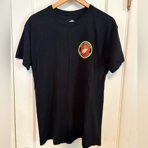 Black T-Shirt with My Nephew is a Marine Emblem